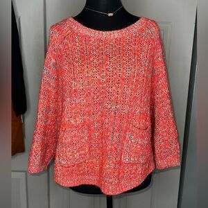 Anthropologie Moth Cropped bright spring sweater, soft and comfy